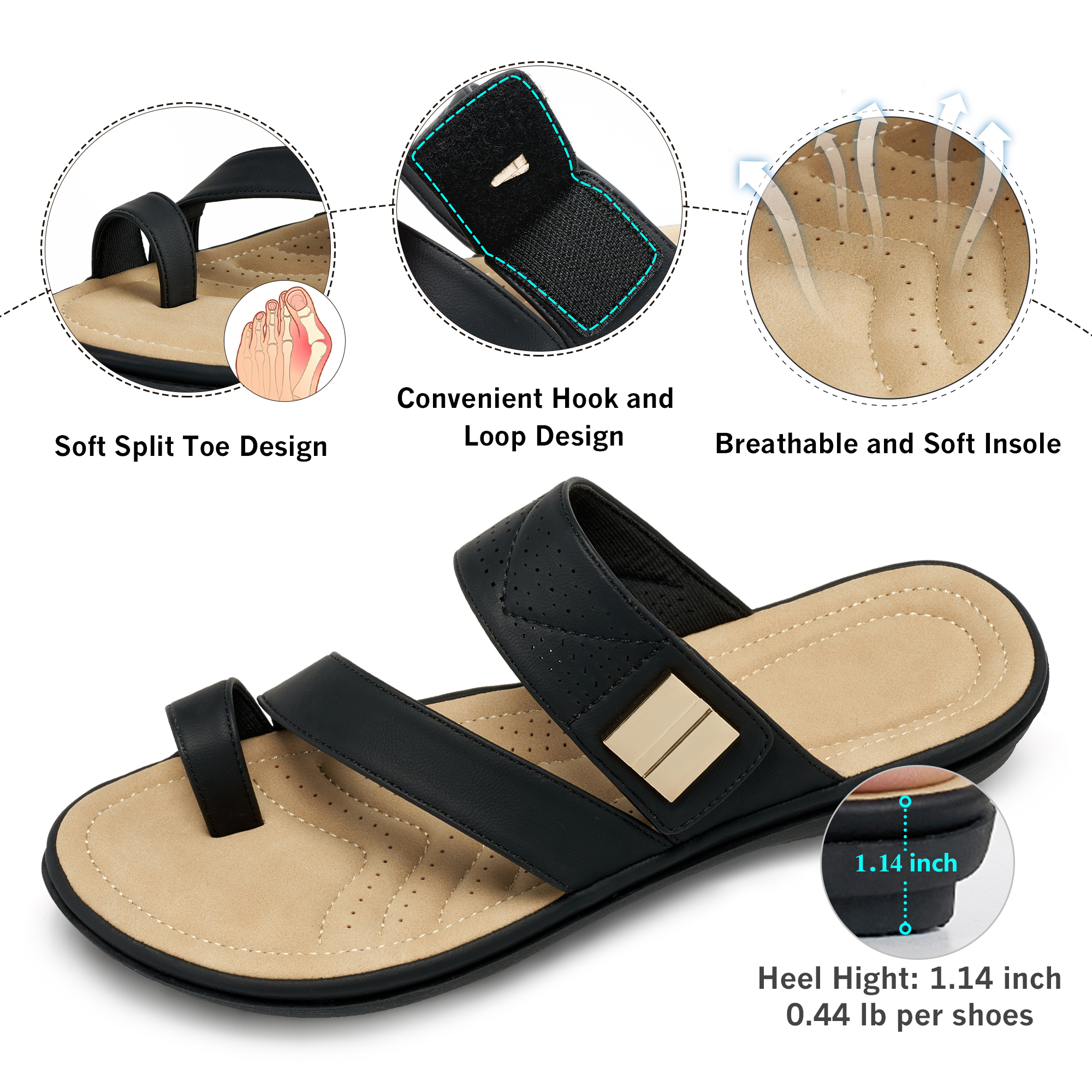 Ecetana Women's Flip Flop Comfort Sandals photo 4