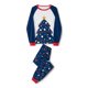 thumbnail image 4 of Pijama navideño familiar con estampado de árbol, cuello redondo clásico a juego, estilo casual, ropa de vacaciones., 4 of 8