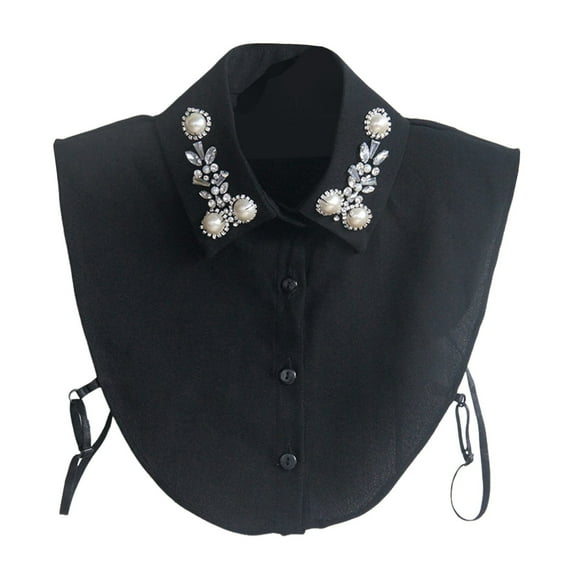 ZJXFGS Shirt Collar,Dicky Collar Woman,Detachable Collars For Women,Detachable Collar,Faux Collar Women,Collar For Women,Collars For Women, Black, One Size