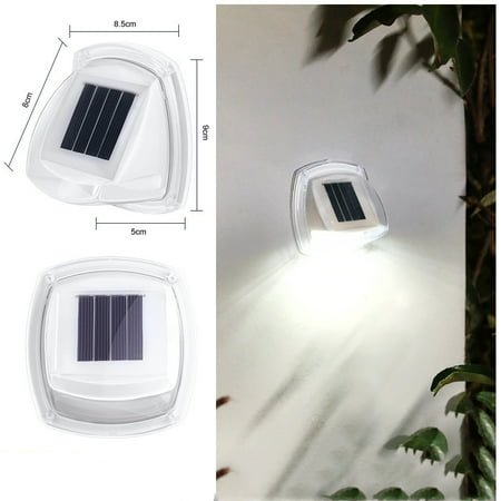 

Toyella Outdoor Solar Courtyard Small Wall Lamp Garden Waterproof Rail Guarding Lamp Home Villa Wall Vintage Ornament Small Night Lamp Transparent White Light Solar Garden Lamp