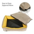 thumbnail image 2 of SUSSEXHOME Pets 23.5 x 17.3 x 7 Inches Washable Dog Bed for Medium Dogs - Durable Waterproof Sofa Dog Bed with Sides - (BROWN), 2 of 7