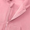 thumbnail image 5 of Lycaql Toddler Cute Jacket Zip Sweatshirt Color Solid Zip up Long Sleeve Hoodie Top Boys Girls Kids Boys Coat Warm Outwear (Pink,3-4 Years), 5 of 7