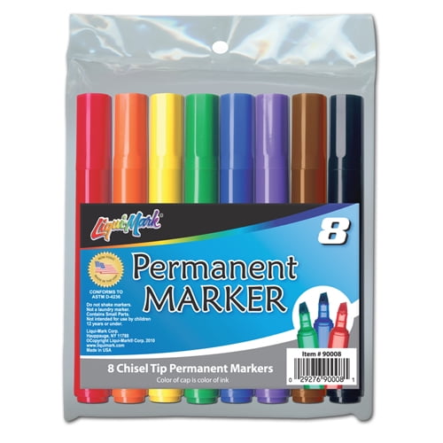 8ct Chisel Tip Permanent Markers