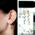 thumbnail image 3 of Rosec Jewels Lab Created Diamond Dangle Earrings - EF-VS Quality - Ready to Gift for Valentines Day, 10K Yellow Gold, 3 of 8