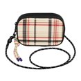 thumbnail image 2 of FORMRS Mini Crossbody Bag for Women Adjustable Shoulder Rope Travel Casual Phone Purse, Black Tartan, 2 of 7