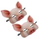 thumbnail image 3 of BRIGHTFUFU 2 piezas de media cara máscara de animal máscara de cerdo para fiesta festival Halloween Masquerade Fancy Ball Cosplay (rosa), 3 of 8