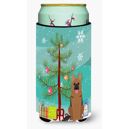 

Carolines Treasures BB4192TBC Merry Christmas Tree German Shepherd Tall Boy Beverage Insulator Hugger Tall Boy