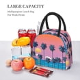 thumbnail image 6 of Haiem Beach with Palm Trees Printed Lunch Bag Women, Lunch Box Lunch Bag for Women, Small Leakproof Cute Lunch Tote Large Capacity Reusable Insulated Cooler Lunch Container, 6 of 6