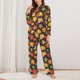 thumbnail image 2 of Sikiie Colorful Maple Leaves Pajamas for Women Set, Womens Pajama Sets, Lounge Sets for Women, 2pjs for Women-Small, 2 of 7