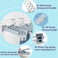 thumbnail image 4 of 10 Pack Pants Hangers, Skirt Hangers with 2 Adjustable Non-Slip Clips for Hanging Pants, Skirts - Very Light Blue, 4 of 5