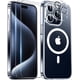 thumbnail image 2 of Temdan Funda magnética para iPhone 15 Pro Max transparente, [compatible con Magsafe][2 protectores de pantalla de cristal+protector de lente de cámara] [no amarillea] delgada a prueba de golpes para i, 2 of 3