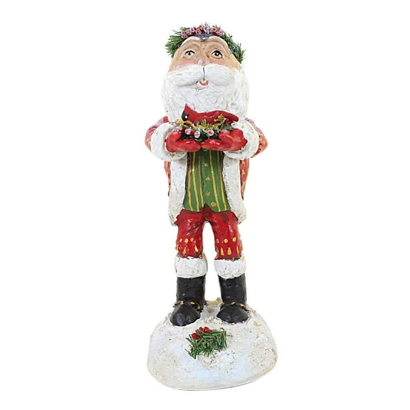 Charles Mcclenning Helping Hands Polyresin Christmas Santa Cardinal 24207.