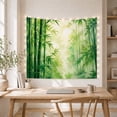 thumbnail image 5 of Green Bamboo Forest With Misty Light, Serene Japanese Inspired Style for Nature Lovers, Botanical Wall Art, Housewarming Gift, Tapestry Wall Hanging for Bedroom and Living Room, 5 of 7