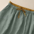 thumbnail image 5 of Fewfanhot Skirts for Women Cotton Linen Midi Skirt with Pockets Casual Flowy Swing Elastic High Waist A-Line Long Boho Skirts, 5 of 8