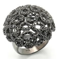thumbnail image 1 of Ruthenium Brass Ring with AAA Grade CZ, Jet - Size 7, 1 of 1