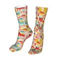 thumbnail image 6 of Cauagu Colorful Chicken Pattern Fun Novelty Crew Socks,Casual Athletic Socks Neutral Socks Cozy Crew Socks Christmas Gift, 6 of 7