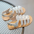 thumbnail image 7 of Karoyedx Toddler Girl Shoes Girls Sandals Open Toe Cute Bow Flower Girl Dress Sandals Summer Shoes for Toddler/Little Kid Silver Size,12.5, 7 of 7
