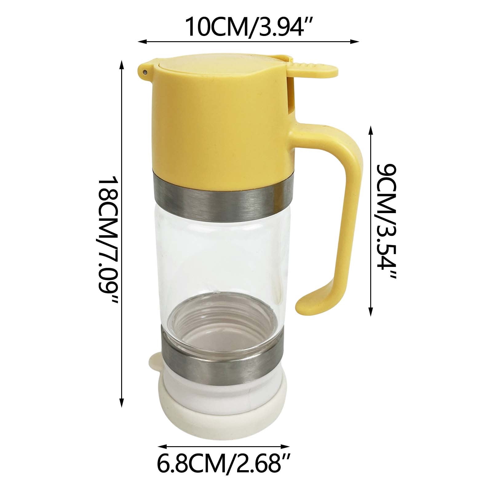 High Borosilicate Glass Honey Bottle Dispenser No Drip Press Action Mechanism 300ml Capacity Syrup Sauce Storage Jar Easy Clean Kitchen Countertop Organizer Home Dining Accessory