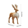 thumbnail image 3 of zhmrfg Christmas Reindeer Plush Figurine Ornament with Antlers for Table Shelf Window Adds Elegant Holiday Charm Festive Ambience for Indoor Outdoor Home Office Seasonal Decor, 3 of 6