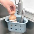 thumbnail image 4 of Kitchen Triangular Sink Drains Basket With Plastic Buckle, Faucet Hanging Sink Storage Organizer, Multifunctional Foldable Drain Rack, for Food Scrap Straining and Sponge Storage, 4 of 6