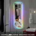 thumbnail image 2 of Luxfurni Full Body 14.30” x 47.00” White Rectangular Mirror, 2 of 8