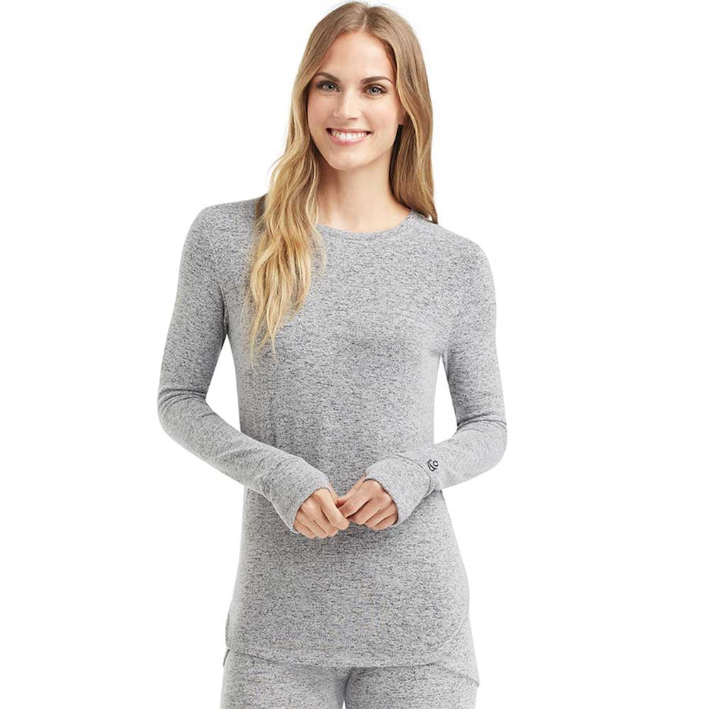 Details about   Cuddl Duds ClimateRight Women's Long Sleeve Crew Base Layer Top in Gray