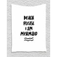thumbnail image 1 of I'm Mermaid Tapestry, Pop Culture Pun Beach Please the Internet In Jokes Confidence Boosting Phrase, Wall Hanging for Bedroom Living Room Dorm Decor, 60W X 80L Inches, Black White, by Ambesonne, 1 of 2