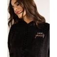 thumbnail image 4 of Joyspun Women's Plush Hoodie and Joggers Pajama Set, 2-Piece, Size XS-3X, 4 of 5