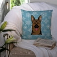 thumbnail image 3 of Winter Snowflake Dog Face Design Fabric Decorative Pillow, 3 of 4