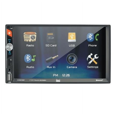 Dual Electronics XVM279BT 7 inch Double DIN Car Stereo with LED Touch Screen, Bluetooth, New
