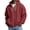 3# Wine, variant on Waffle Knit Hoodies For Men Full Zip Hooded Cardigan With Pocket Lightweight Loose Fit Athletic Jackets