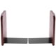 thumbnail image 3 of Wooden Bookends with Metal Base Heavy Duty Black Walnut Book Stand, 3 of 5