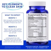 Clear Skin Supplement with Zinc, DIM & Probiotics, 3-in-1 Formula with Hyaluronic Acid, Niacinamide & Vitamins, Dietary Supplement, 120 Capsules