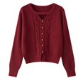 thumbnail image 5 of Suéter de cuello redondo hueco nuevo de otoño e invierno coreano, suéter de base de temperamento versátil, ropa interior, suéter de punto suelto, 5 of 5