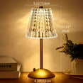 thumbnail image 5 of APPHOME Table Lamps, Dimmable Crystal Table Lamp 3 Colors LED Gold Lamp,Touch Lamp Diamond Crystal Lamp, Rechargeable Small Lamp, Cordless Lamp Bedside Lamp for Bedroom Living Room Bathroom Hotel Bar, 5 of 7