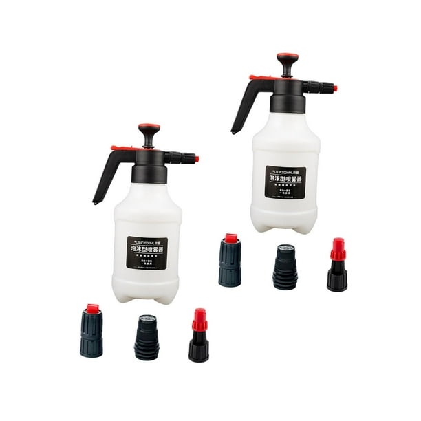 Foam Sprayer, Foaming Pump Hand Pressure Sprayer Water Sprayer Bottle Hand Pressurized Soap Foam Sprayer Manual Pump Car Wash, Size: 14x14x35cm, White