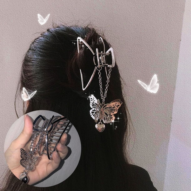 Pinzas para el cabello para mujeres, pinzas para peinar, pinzas para el cabello para niñas, lindas pinzas para el cabello con diamantes de imitación para mujeres, horquillas para flequillo con forma d