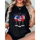 thumbnail image 1 of 4th Of July Wine Glasses Patriotic Red White Blue USA Flag T-Shirt Soft 100% Cotton Short Sleeve, Summer Outdoor Essential For Men Women - Perfect For Daily Wear, Hiking, And Travel, 1 of 5