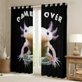 thumbnail image 2 of Erosebridal Animal Axolotl Curtains for Living Room,Kawaii Wildlife 30%-50% Blackout Curtains Set of 2 (38Wx45L),Grey Gamepads Curtains and Drapes (38Wx45L),Video Game Room Decorative, 2 of 6
