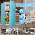 thumbnail image 3 of WANAI 3.2 Cu.Ft Compact Refrigerator ,2 Doors Small Refrigerator,Retro Mini fridge with Freezer, 3 of 9