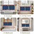 thumbnail image 6 of Country Star Farm Tier Curtains, Red Blue Patriots Stripe American Flag Light Filtering Kitchen Curtains, 2Pcs Rod Pocket Half Window Treatments Panels for Sink Cafe Cabinet Camper 27.5x36 Inches, 6 of 9