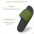 thumbnail image 3 of GZHJMY Stylish Slides for Women Men, Dark Green Solid Color Soft Flexible Slip-on Sandals Slippers, 3 of 7