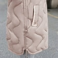 thumbnail image 4 of Htigea Long Outerwear for Women Unisex Casual Solid Vest Zipper Pocket Loose Sleeveless Jacket Hooded Coat Double Vest Puffer Vest Women Linen Khaki,XXL, 4 of 6