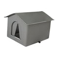 thumbnail image 4 of Refugio para gatos callejeros, suministros para mascotas, cueva para gatitos, casa para gatos al aire libre para perros y gatos Gris S, 4 of 9