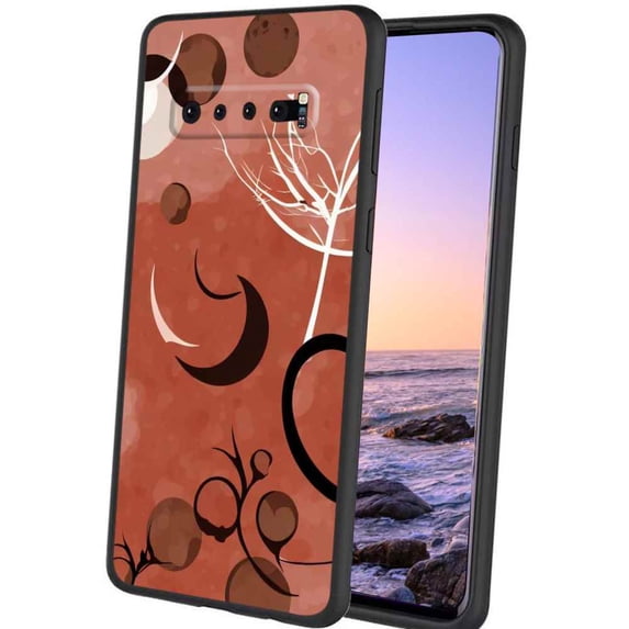 Compatible with Samsung Galaxy S10+ Plus Phone Case, Moon-Abstract-175 Case Men Women, Flexible Silicone Shockproof Case for Samsung Galaxy S10+ Plus