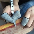 thumbnail image 2 of 10 PCS Finger Cots Cut Resistant Protector, Finger Covers for Cuts, Gloves Life Extender, Cut Resistant Finger Protectors for Kitchen, Work, Sculpture, Anti-Slip, Reusable (7cm), 2 of 5