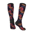 thumbnail image 5 of Lsque Circular Stripes Printed Crew Socks Men's Women's LightWeight Thin Casual Calf Socks ,Knee High Socks,Cotton Socks, 5 of 9