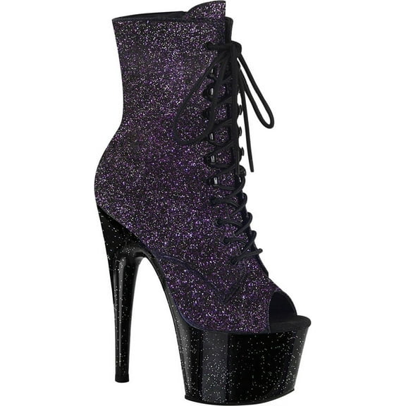 Women's Pleaser Adore 1021MG Heeled Open Toe Bootie