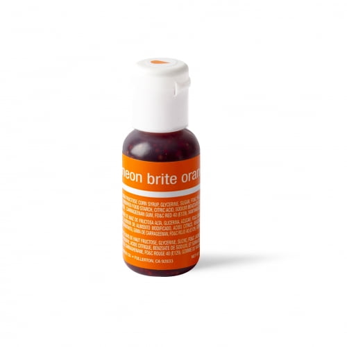 Neon Brite Orange 0.7 oz Liqua-Gel Food Color by Chefmaster
