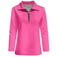 thumbnail image 3 of Fall Shirts for Women 2025 Casual Half Zipper Collared Shirt Blouses Tops Long Sleeve Shirts for Women, 3 of 5